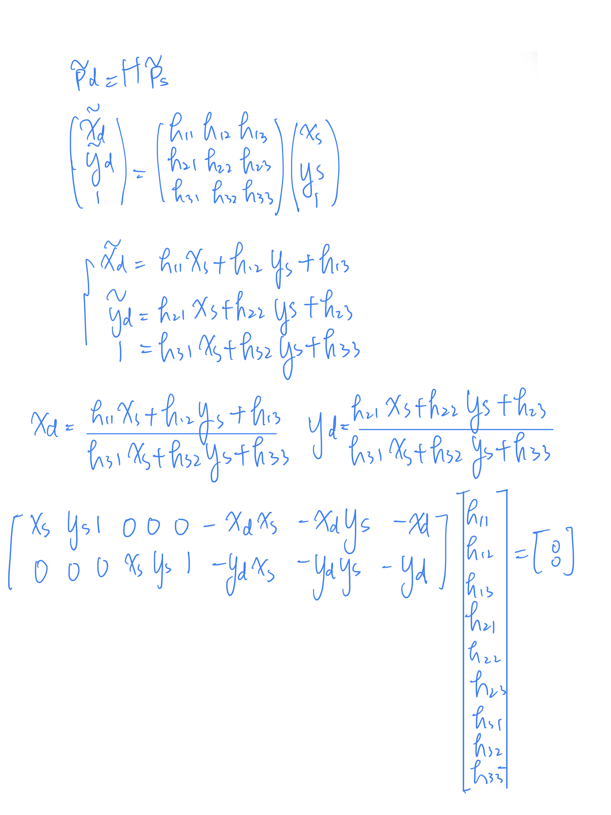 Homography Formula